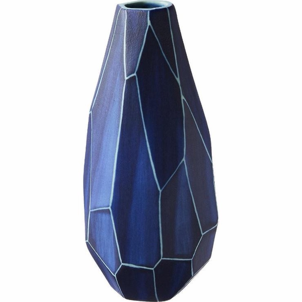 CB2 Dawson Blue Vase